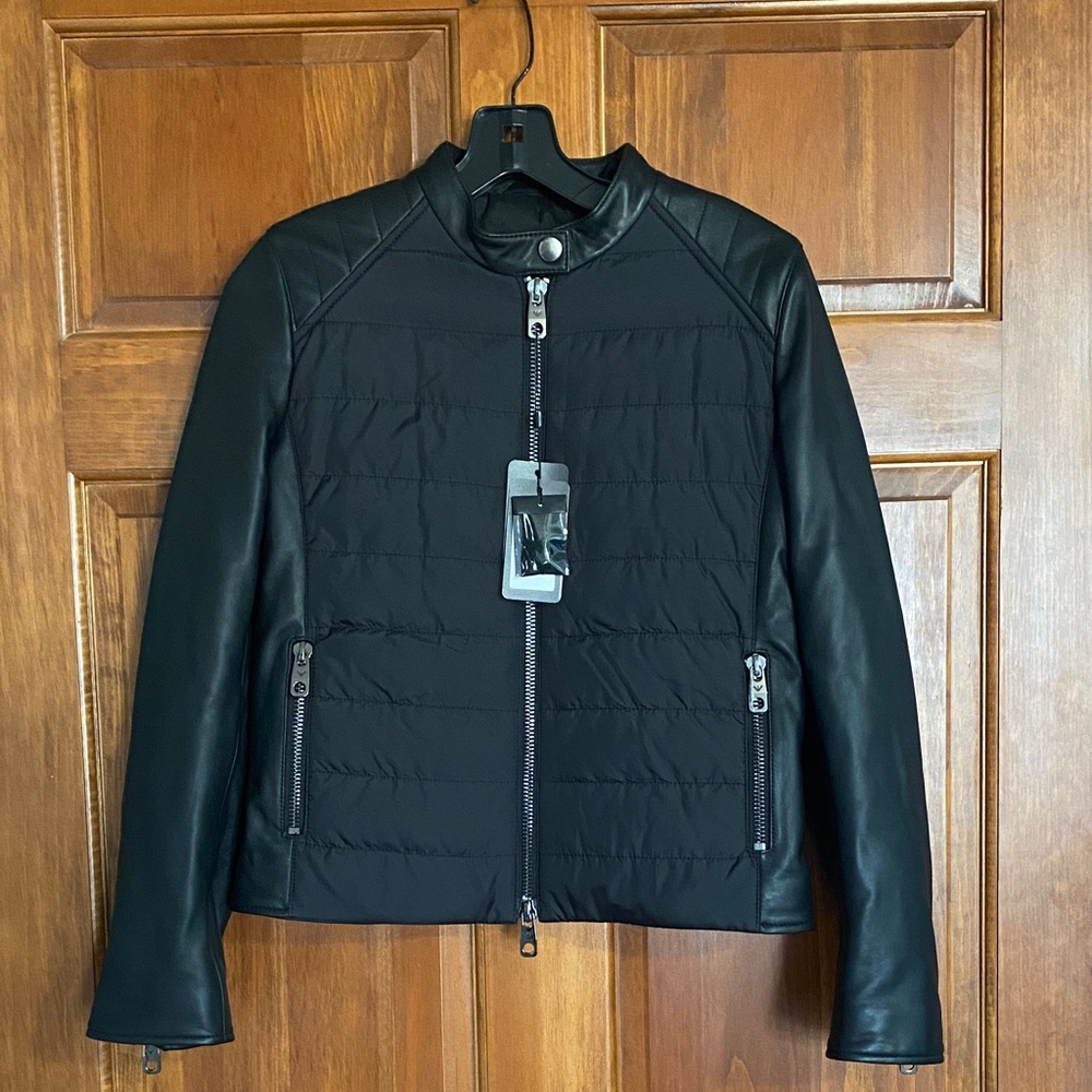Emporio Armani Black Leather Jacket